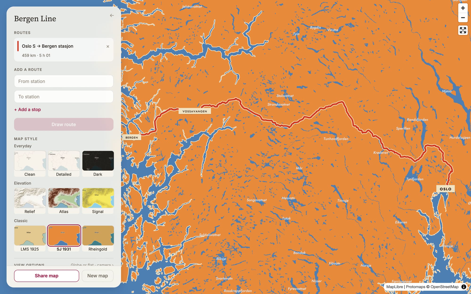 The Bergen Line on Sverige 1931