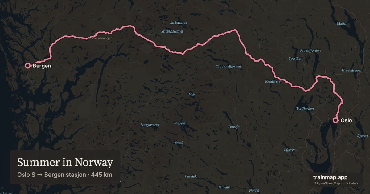 Share card: Bergen Line on Dark, with its own title
