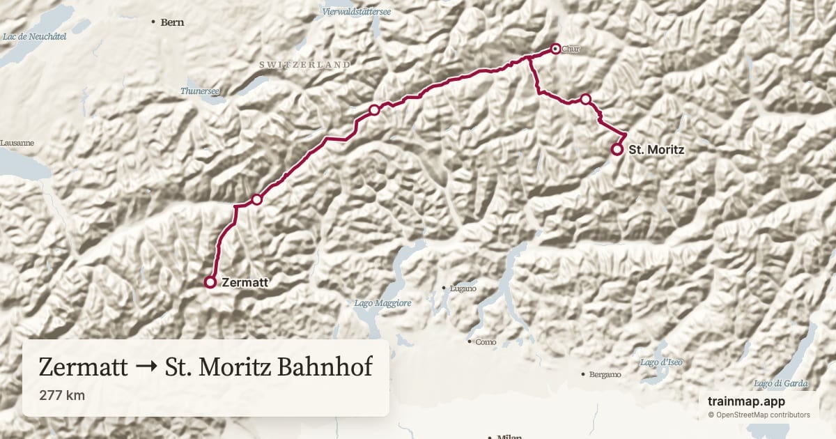 Share card: Glacier Express on Relief