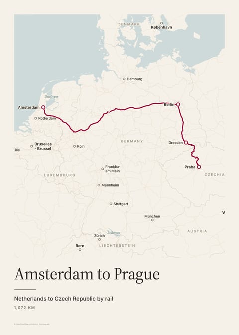 Poster of Amsterdam to Prague